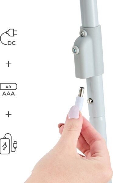 KINDERKRAFT - Dětská houpačka s melodií SWINGEE šedá 4xAAA/230V