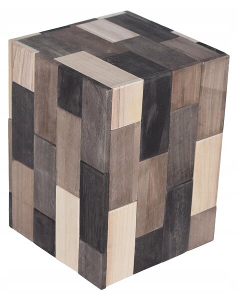 Dřevěný odkládací stolek PatchWood, 29,5x29,5x40 cm