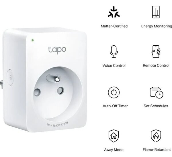 TP-Link - Chytrá zásuvka E MATTER 3680W Wi-Fi