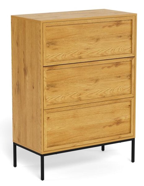 Komoda ALIN 80x40 cm světle hnědá