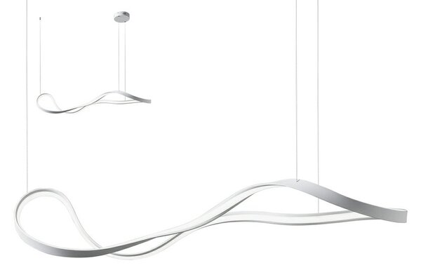 Redo Závěsné LED svítidlo Nubo, š.1250 mm, 4000K Barva: Bílá