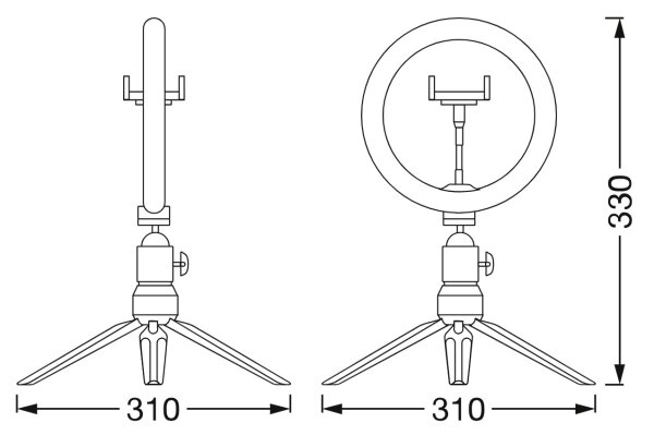 Osram - LED Stm stolní lampa se stojanem LED/5,5W/USB 3000-6500K černá