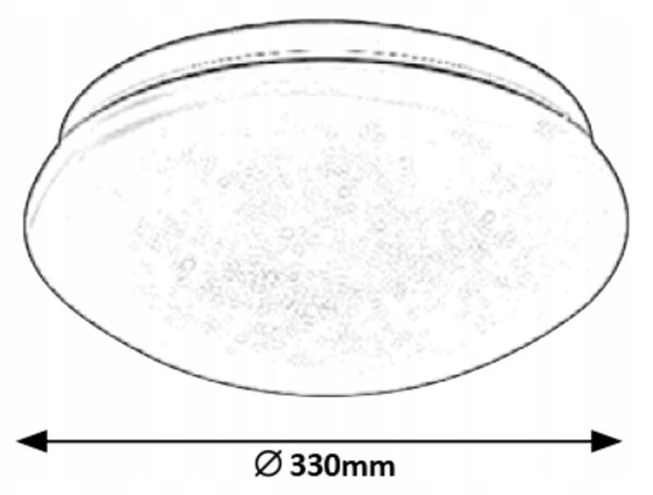 Kulatý Stropní Svítidlo Rabalux 33 x 11 cm bílá