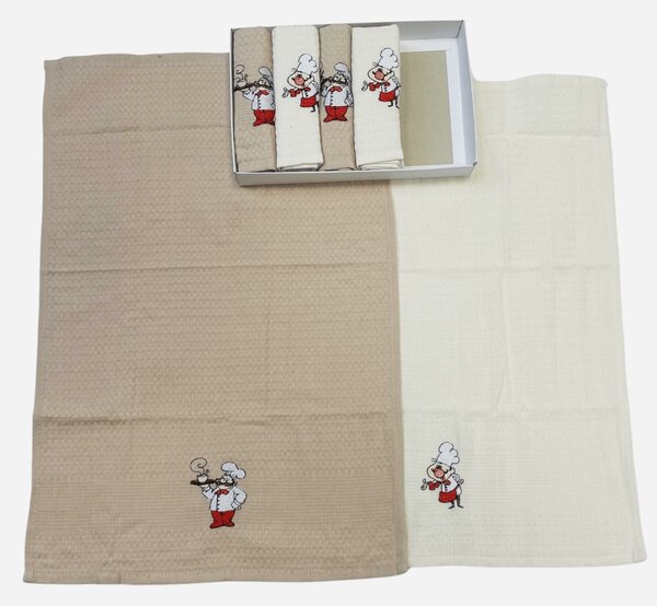 Utěrky na nádobí vaflové Kuchař 6ks 40x60cm TiaHome