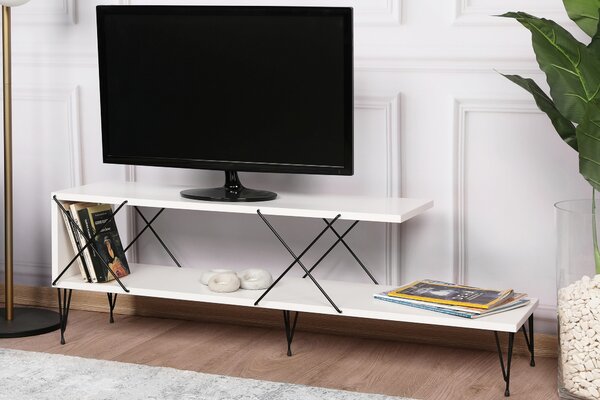 TV stolek/skříňka Loira (bílá). Akce -21%