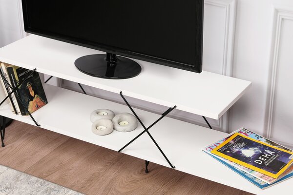 TV stolek/skříňka Loira (bílá). Akce -21%