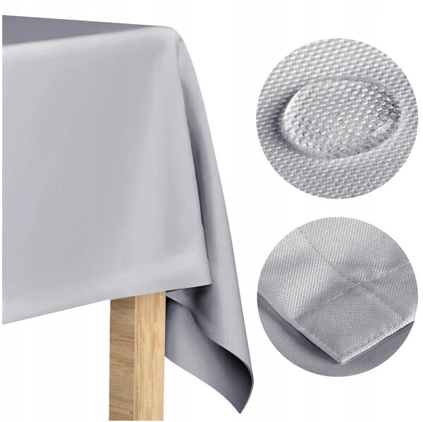 VODĚODOLNÝ ubrus na vánoční stůl, silný, HLADKÝ, elegantní, ŠEDÝ 130x200