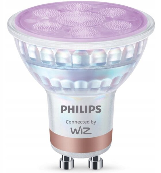 2x LED žárovka GU10 4,7W = 50W 2200-6500K + RGB 36° SMART WiFi Philips WiZ