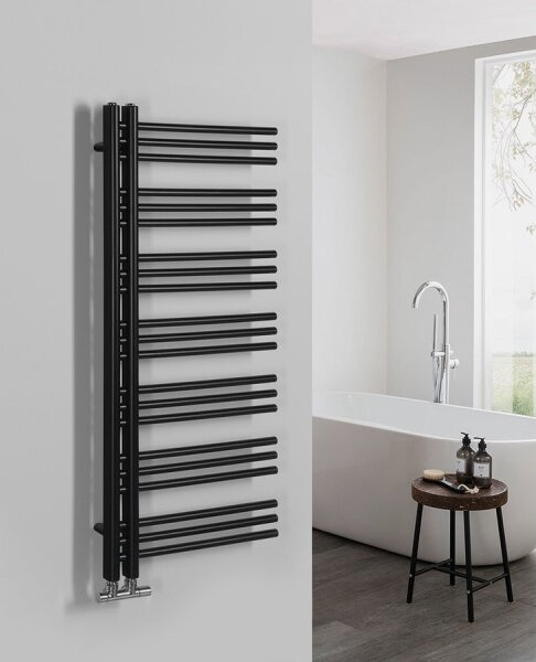 Sapho - Koupelnový radiátor DORLION 400W 50x120x50 cm matná černá