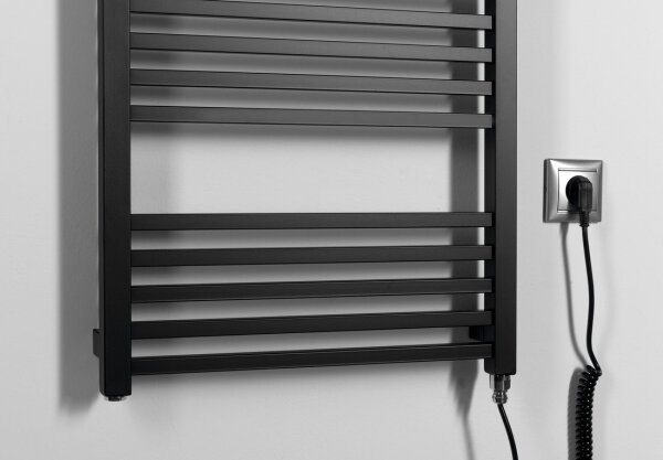 Sapho - Elektrický sušák na ručníky METRO-E 400W 106x50 cm matná černá