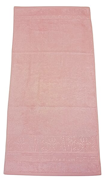 Sada 4 kusů světle růžové bambusové osušky 70x140cm a ručníků 50x90cm TiaHome