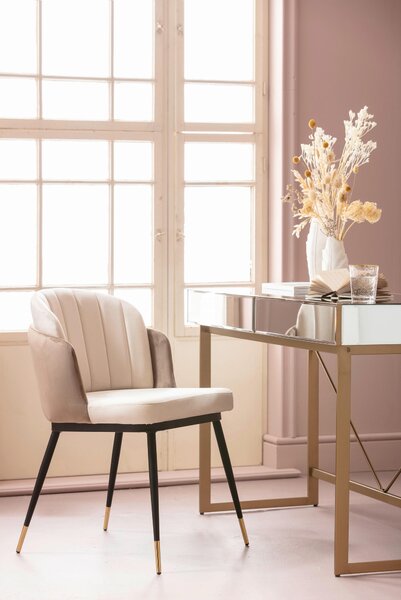ŽIDLE, černá, barvy zlata, béžová Ambia Home - Jídelní židle