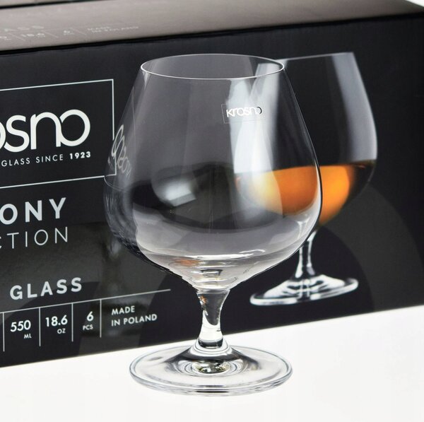 Skleničky na koňak 6 ks 550 ml Harmony Krosno
