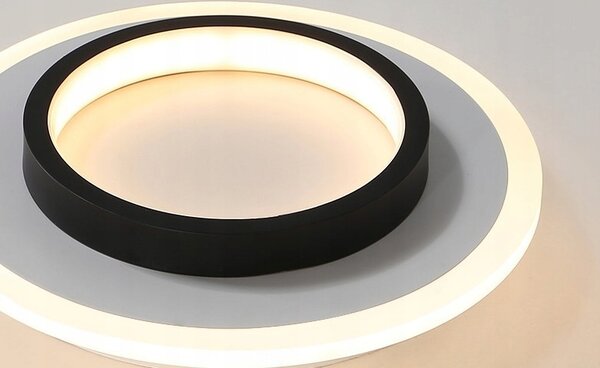 Stropní svítidlo LED Stropní Svítidlo 30cm IP44 2700/4000/6500K Černé kulatý ROVITO