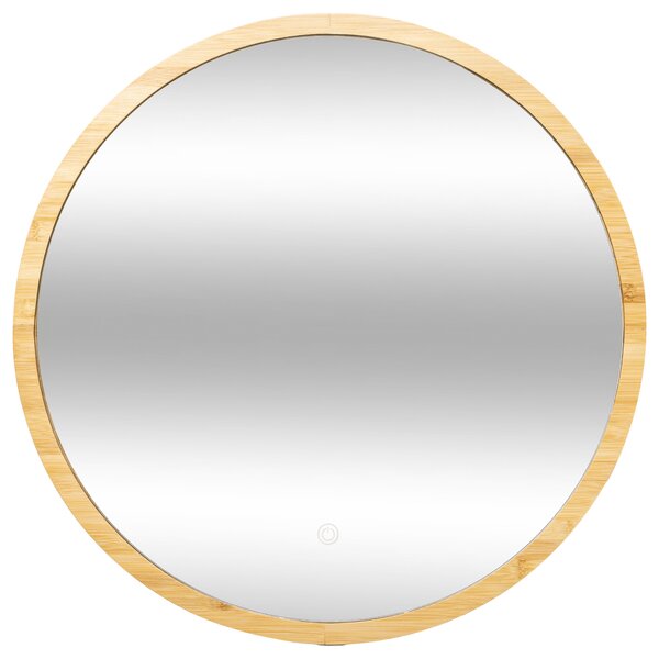 Zrcadlo 5five Simply Smart nástěnné kulaté s dřevěným rámem 570 x 570 mm