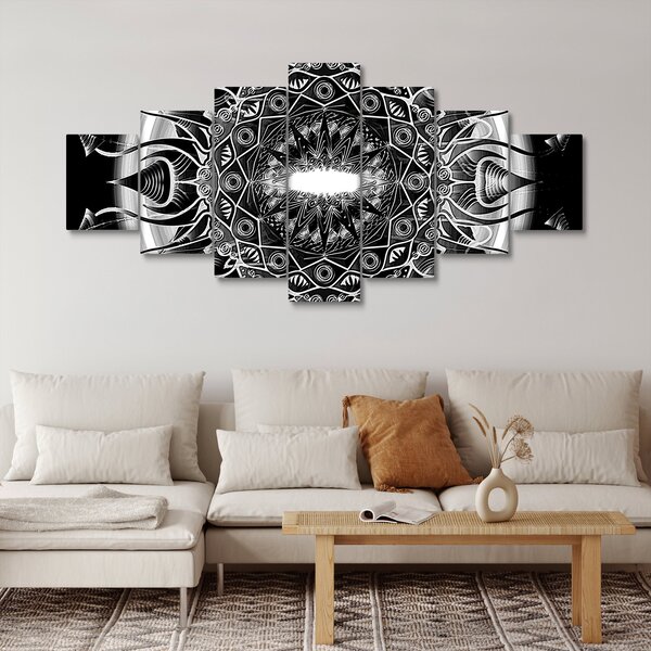 Obraz černobílých ornamentů (210x100 cm)