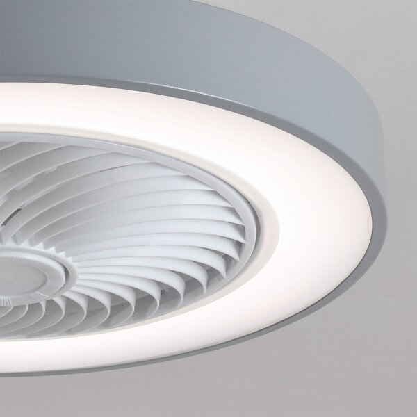 Brilagi - LED Stmív. svítidlo s ventilátorem LED/38W/230V pr. 50 cm šedá + DO