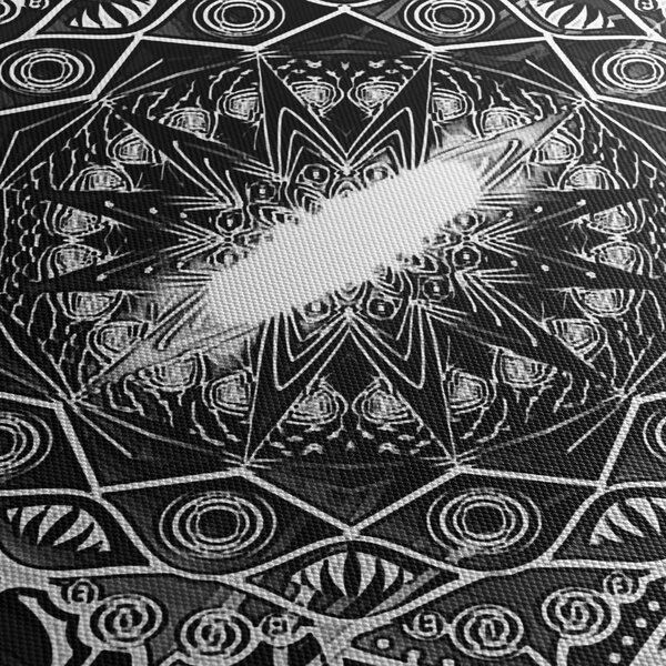 Obraz černobílých ornamentů (170x50 cm)