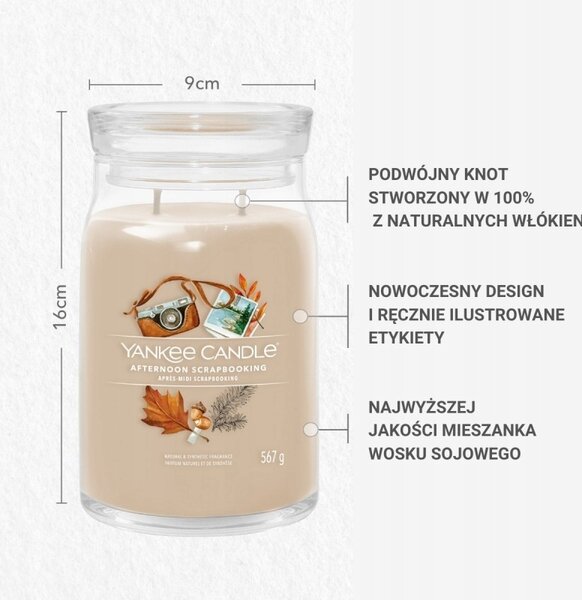 Sójová vonná svíčka AFTERNOON SCRAPBOOKING Yankee Candle 1 ks
