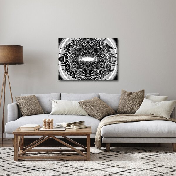 Obraz černobílých ornamentů (70x50 cm)