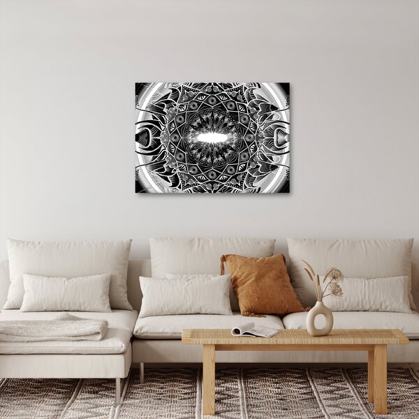 Obraz černobílých ornamentů (70x50 cm)
