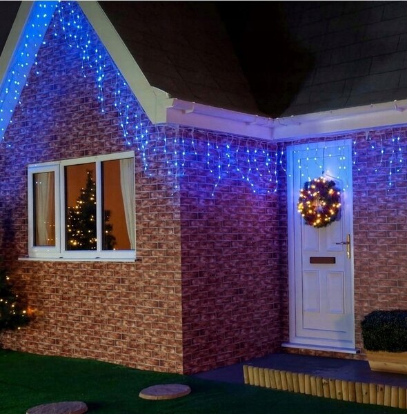 Světelný závěs síťový 500 LED modrý 500 cm