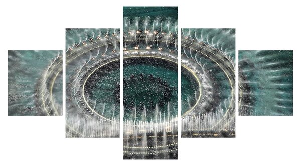 Obraz fontány (125x70 cm)