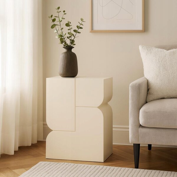 Obdélníkový stolek Home Styling Collection 30,5 x 20 x 42,5 cm, béžové odstíny