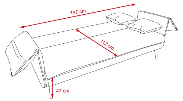 Rozkládací sofa Catini AMELIA zelená