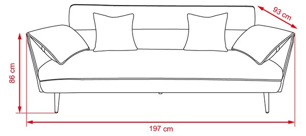 Rozkládací sofa Catini AMELIA zelená