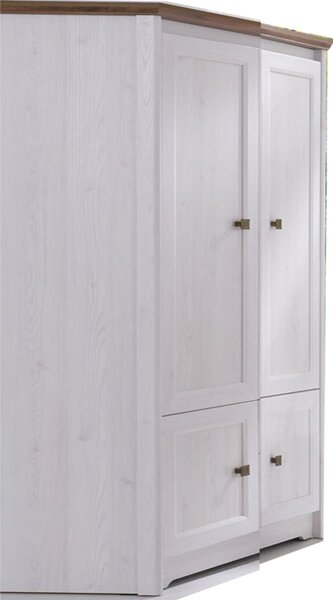 Mlot šatní skříň Parys PS1 2D 96/195/55 dvoubarevná bílá,dub sterling hnědá