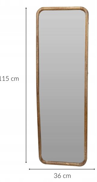 Zrcadlo Home Styling Collection nástěnné obdélníkové dřevěný rám 360 x 1150 mm