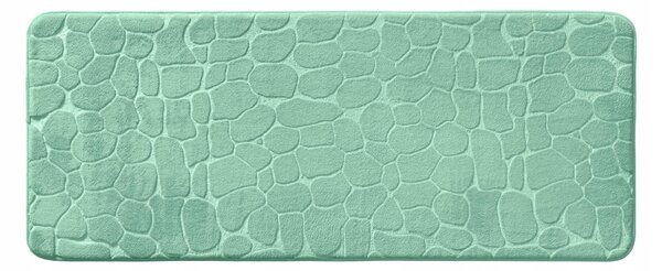 KOUPELNOVÁ PŘEDLOŽKA ZELENÁ PROTISKLUZOVÁ ROHOŽ V LISOVANÉM VZORU 50 x 120 cm