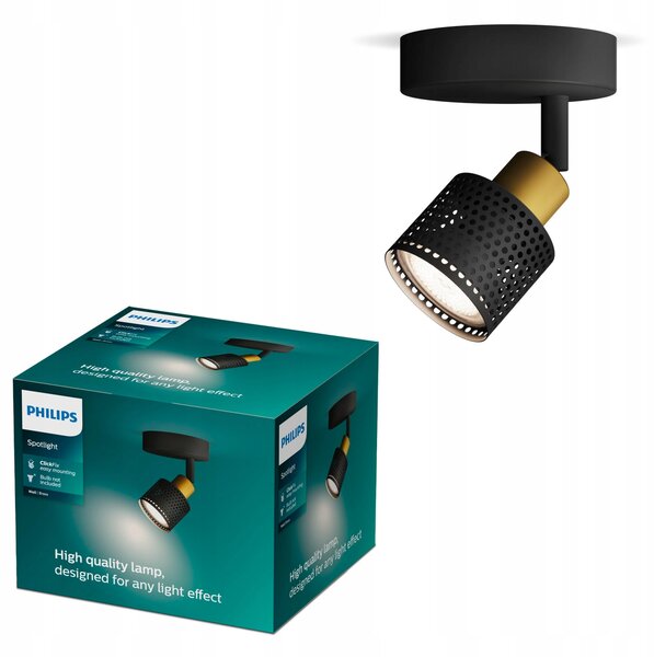 Nástěnné a stropní svítidlo GU10 LED Černo-měděné Niall Philips