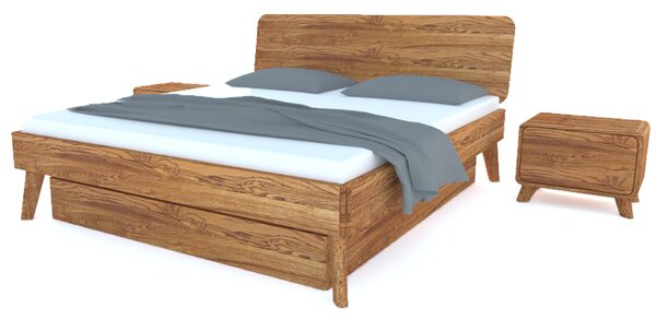 Postel CORTINA s úložným prostorem, Buk 180x200 - Designová postel z masivu