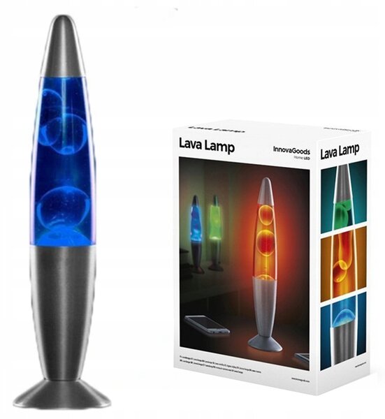 Stolní lampa noční Lava vícebarevná 34 cm s integrovanými LED diodami