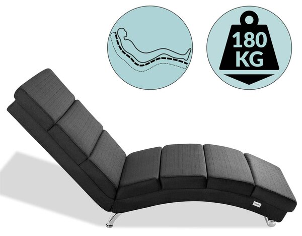 Relaxační lehátko London antracitové 107818