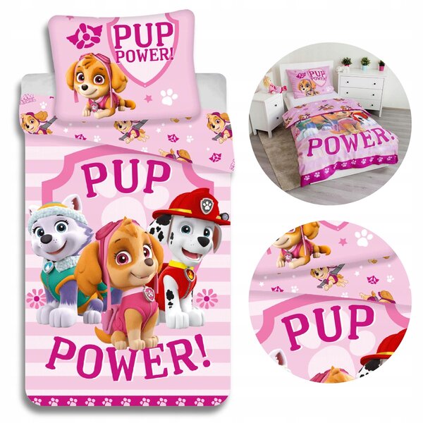 Povlečení 140x200 Tlapková patrola Paw Skye Everest Marshall růžové povlečení 70x90