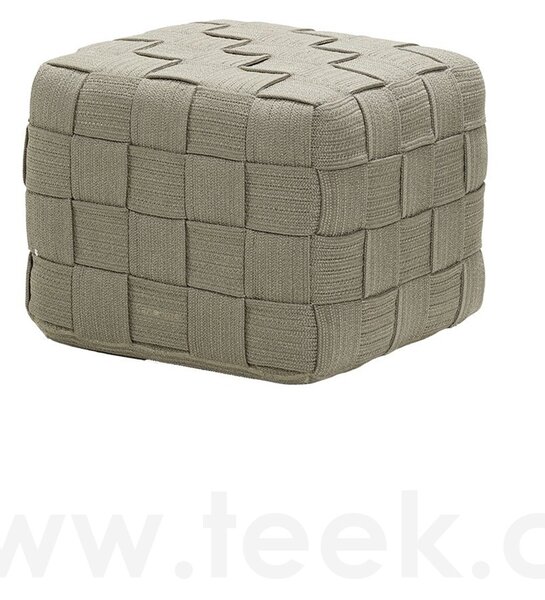 Cane-line Podnožka Cube, Cane-line, 48x48x39 cm, pásový výplet barva dark grey