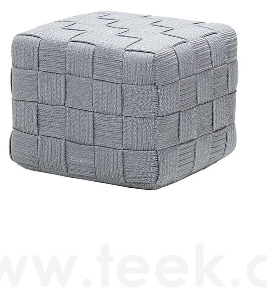 Cane-line Podnožka Cube, Cane-line, 48x48x39 cm, pásový výplet barva dark grey
