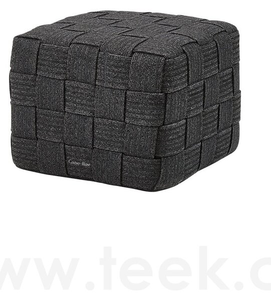 Cane-line Podnožka Cube, Cane-line, 48x48x39 cm, pásový výplet barva dark grey
