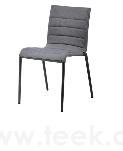 Cane-line Stohovatelná jídelní židle Core, Cane-line, 50x63x83 cm, rám hliník barva grey, výplet venkovní látka AirTouch grey, lze koupit jen po 2ks