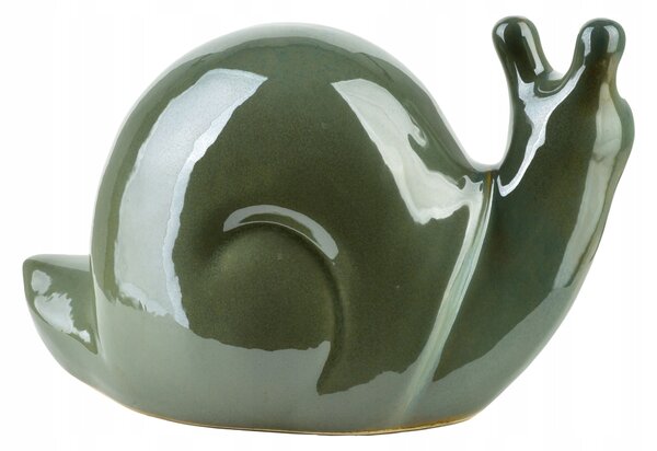 Keramická figurka šneka MAVE GREEN 25x14,5x15 cm - dekorace z přírody