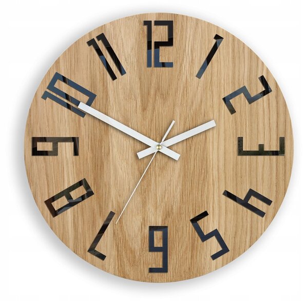 Nástěnné hodiny ModernClock hnědé 33,5 cm