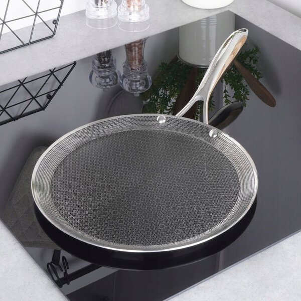 Pánev na palačinky Orion Cookcell Hybryd 29 cm nepřilnavá stříbrná