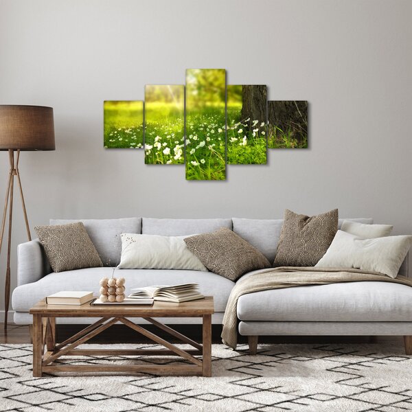 Obraz paseky a květin (125x70 cm)