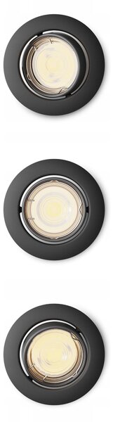 3x Halogenové podhledové svítidlo LED GU10, pohyblivé, Peridot Philips