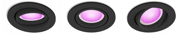 Obdélníkové bodové svítidlo Philips Hue černé