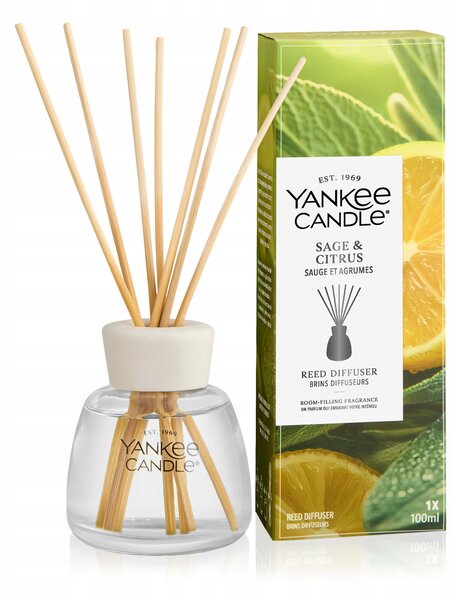 Vonná Vosk Yankee Candle Sage & Citrus doba hoření až 50h