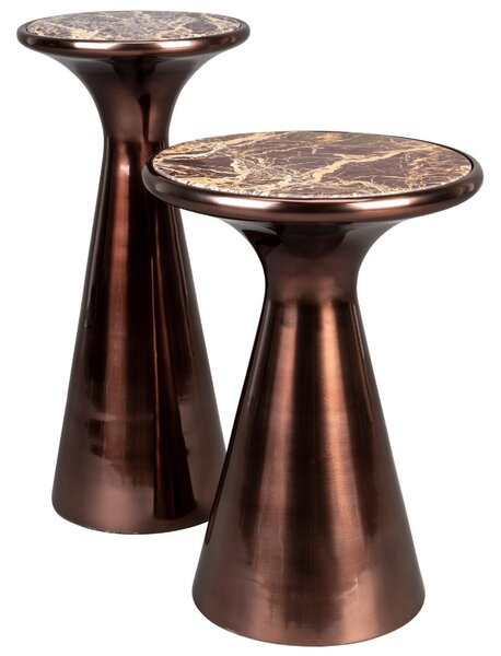 Černý mramorový odkládací stolek DUTCHBONE MOUNT 25 cm